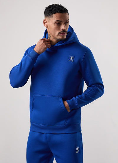 Gym King Emblem Fleece Hood - Royal Blue