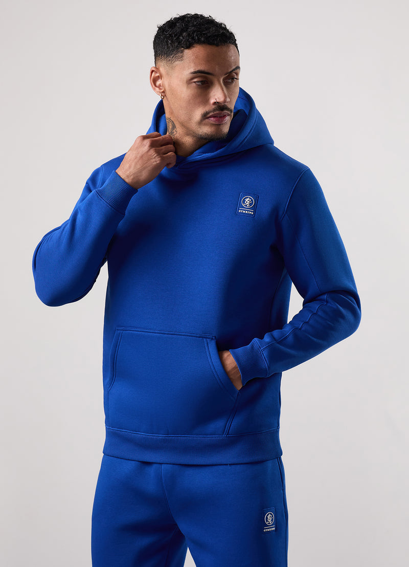 Gym King Emblem Fleece Hood - Royal Blue