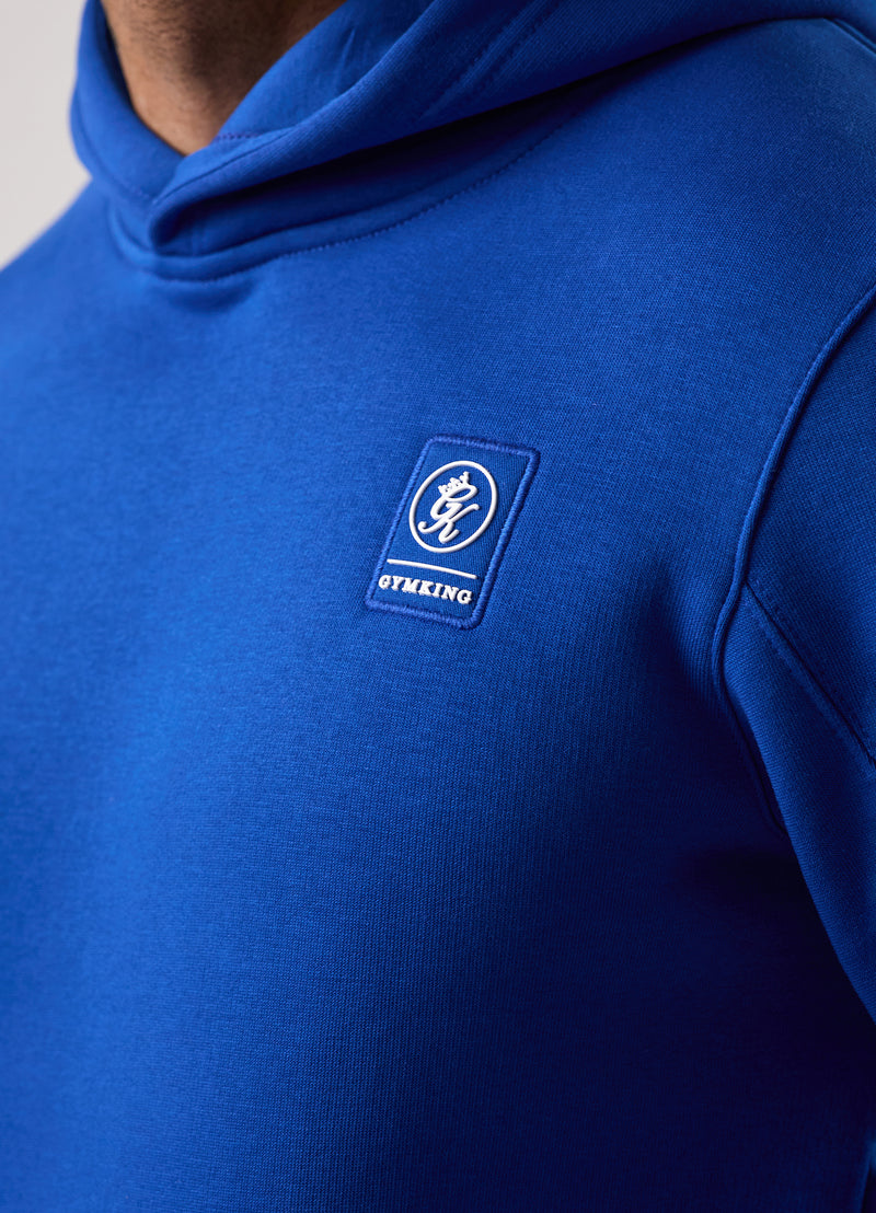 Gym King Emblem Fleece Hood - Royal Blue