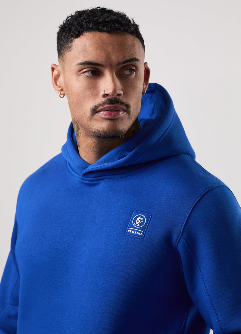 Gym King Emblem Fleece Hood - Royal Blue