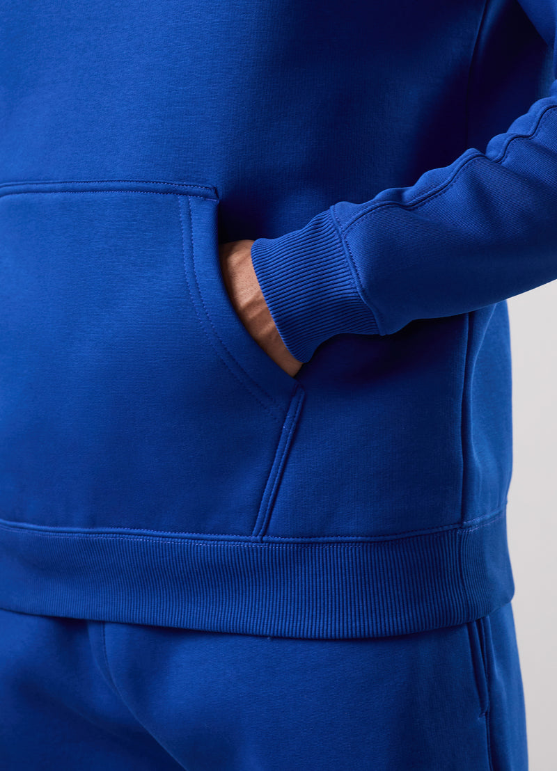 Gym King Emblem Fleece Hood - Royal Blue