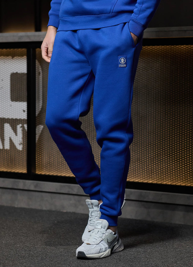 Gym King Emblem Fleece Hood Tracksuit - Royal Blue