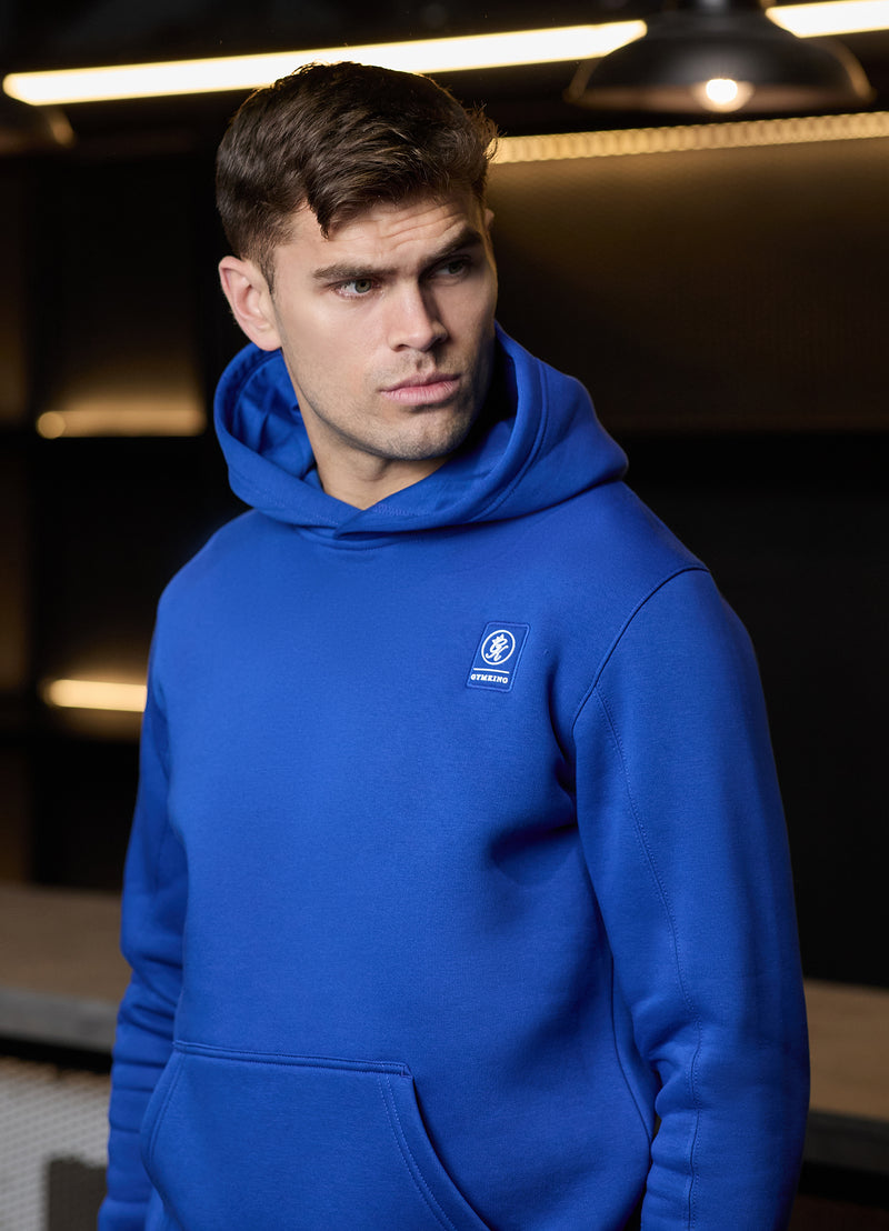 Gym King Emblem Fleece Hood - Royal Blue