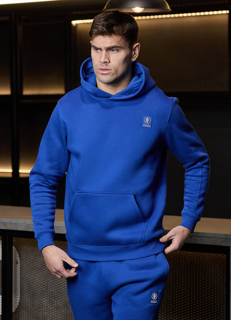 Gym King Emblem Fleece Hood - Royal Blue