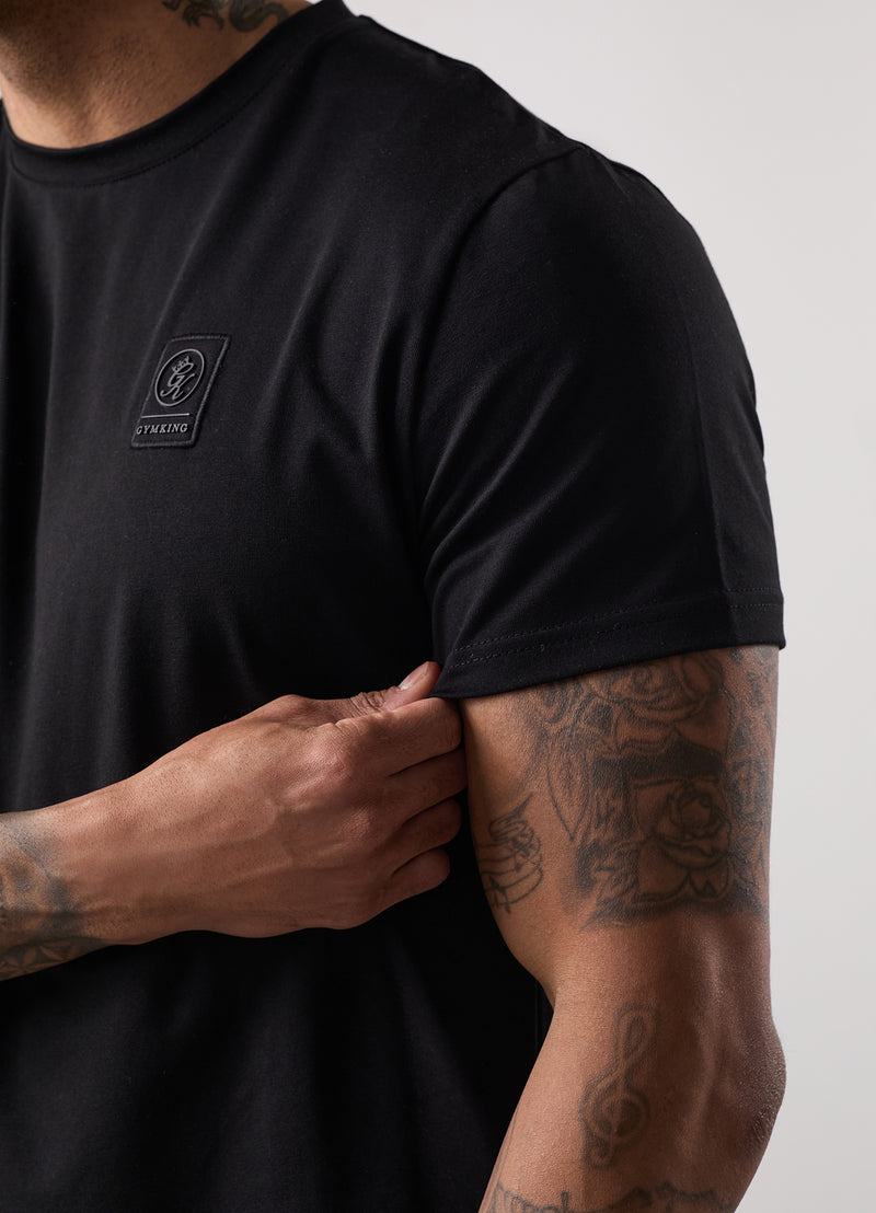 Gym King Emblem Tee - Black