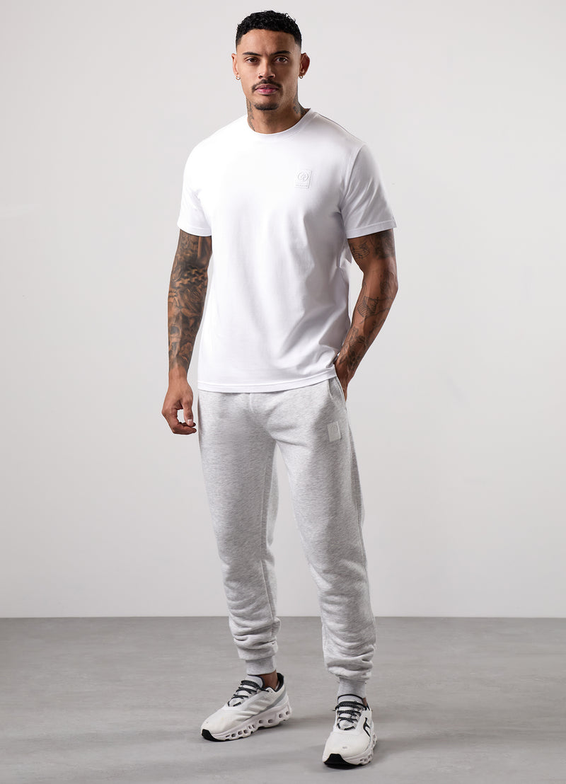 Gym King Emblem Jogger - Snow Marl