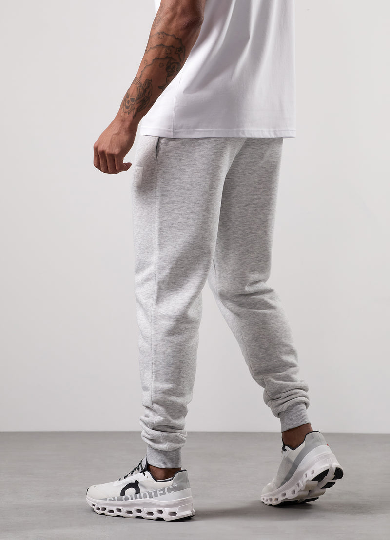 Gym King Emblem Jogger - Snow Marl