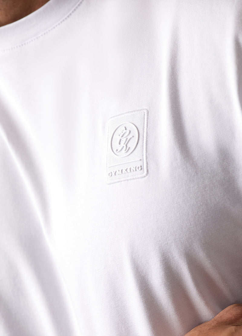 Gym King Emblem Tee - White