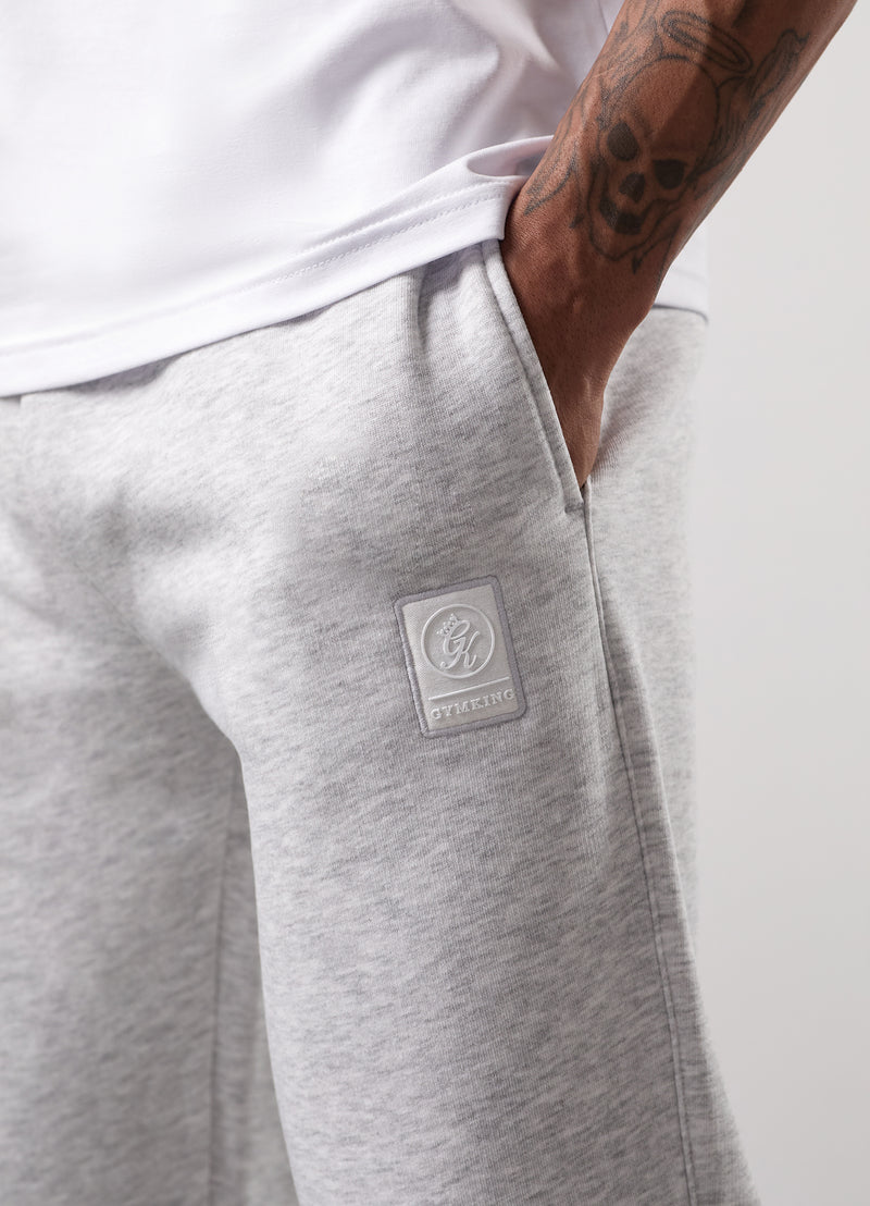 Gym King Emblem Jogger - Snow Marl