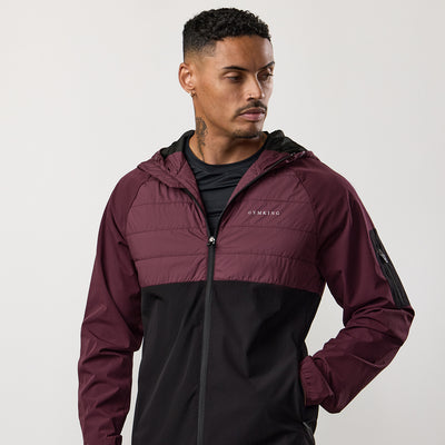 Gym King Endurance Hybrid Jacket - Dark Cherry/Black