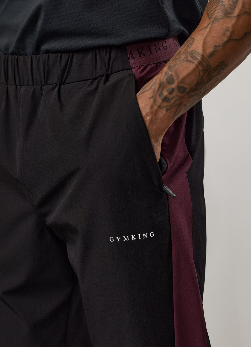 Gym King Endurance Woven Pant - Black/Dark Cherry