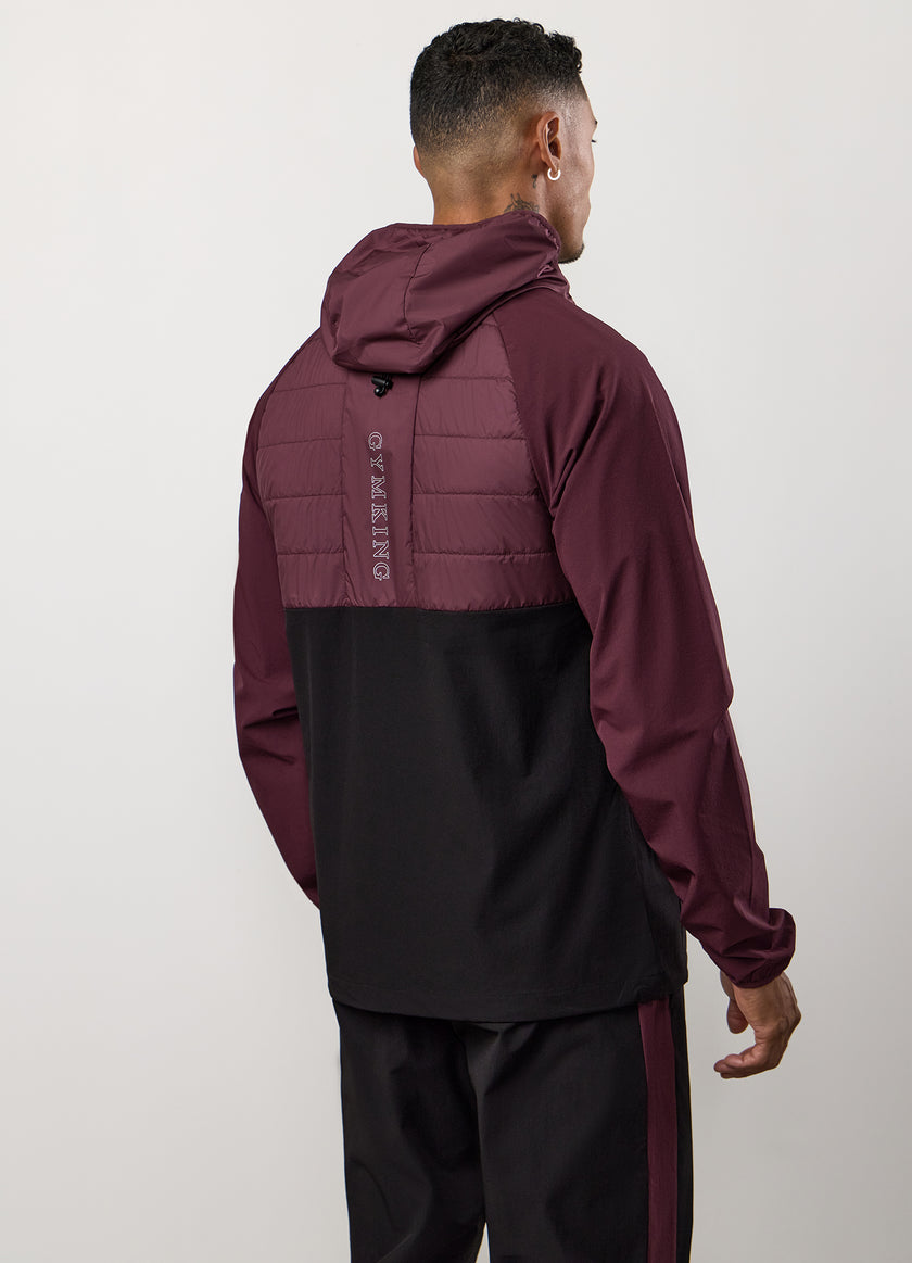 Gym King Endurance Hybrid Jacket - Dark Cherry/Black