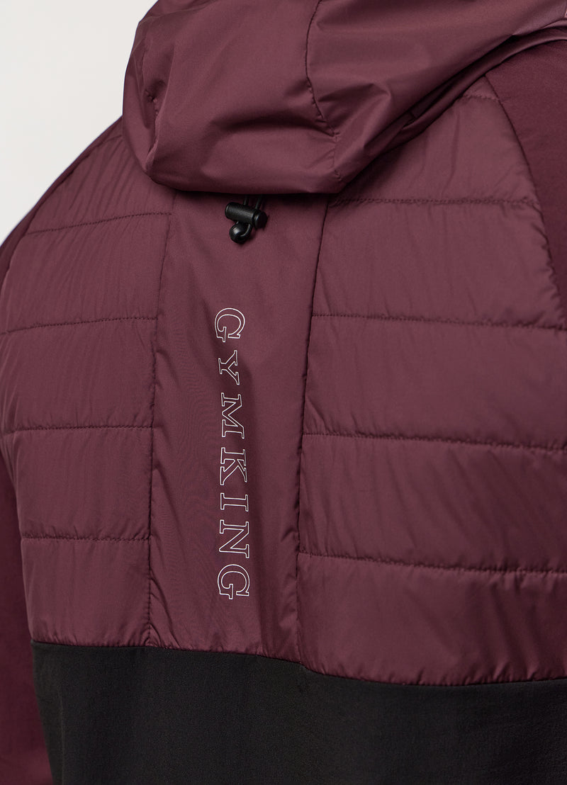 Gym King Endurance Hybrid Jacket - Dark Cherry/Black