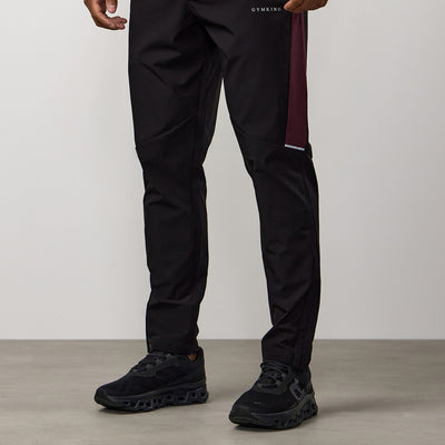 Gym King Endurance Woven Pant - Black/Dark Cherry
