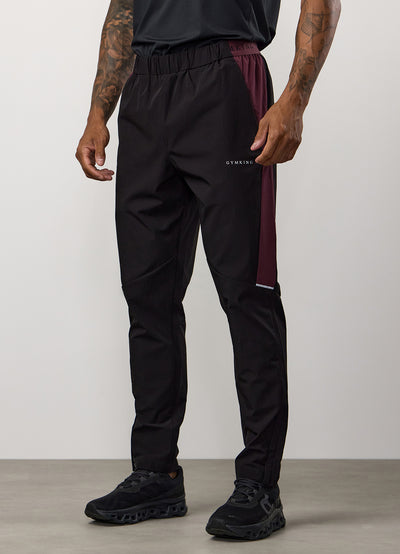 Gym King Endurance Woven Pant - Black/Dark Cherry