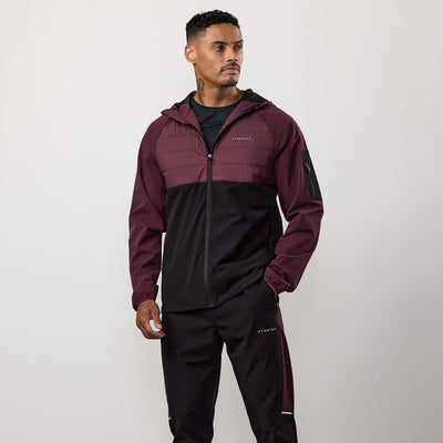 Gym King Endurance Hybrid Woven Suit - Dark Cherry/Black