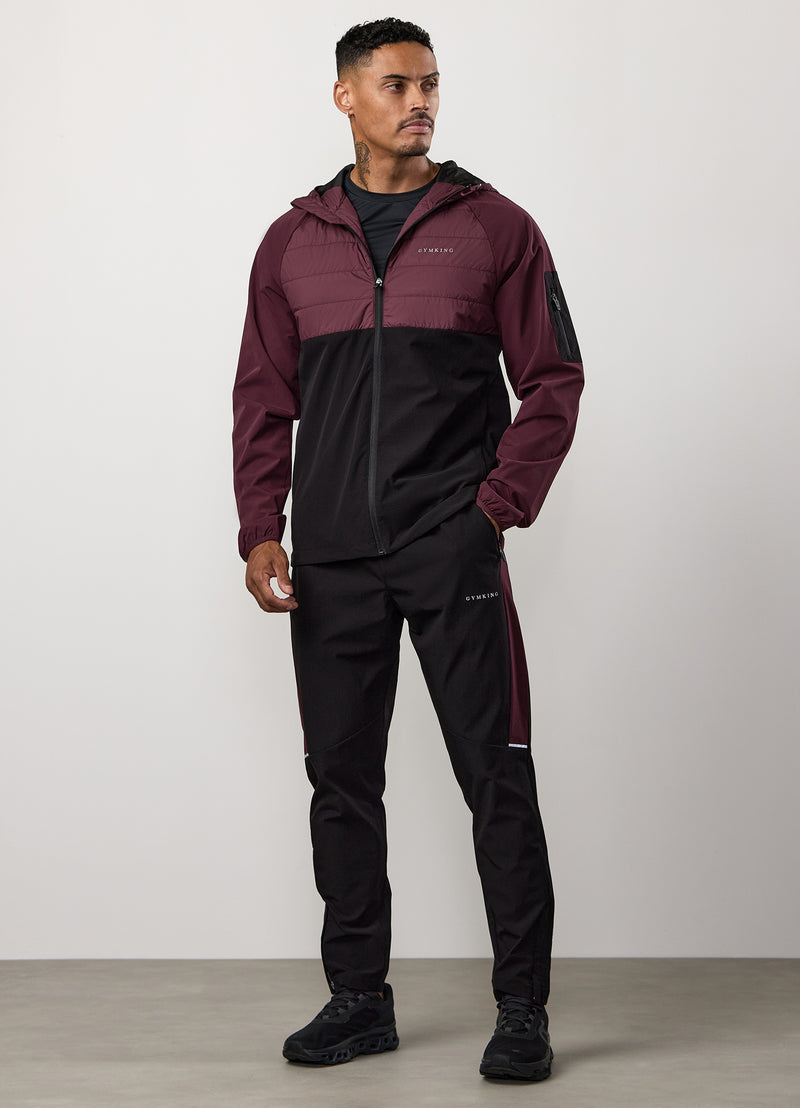 Gym King Endurance Hybrid Jacket - Dark Cherry/Black