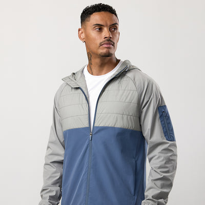 Gym King Endurance Hybrid Jacket - Urban Grey/Deep Sea Blue