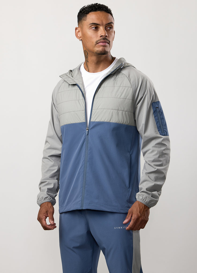 Gym King Endurance Hybrid Jacket - Urban Grey/Deep Sea Blue