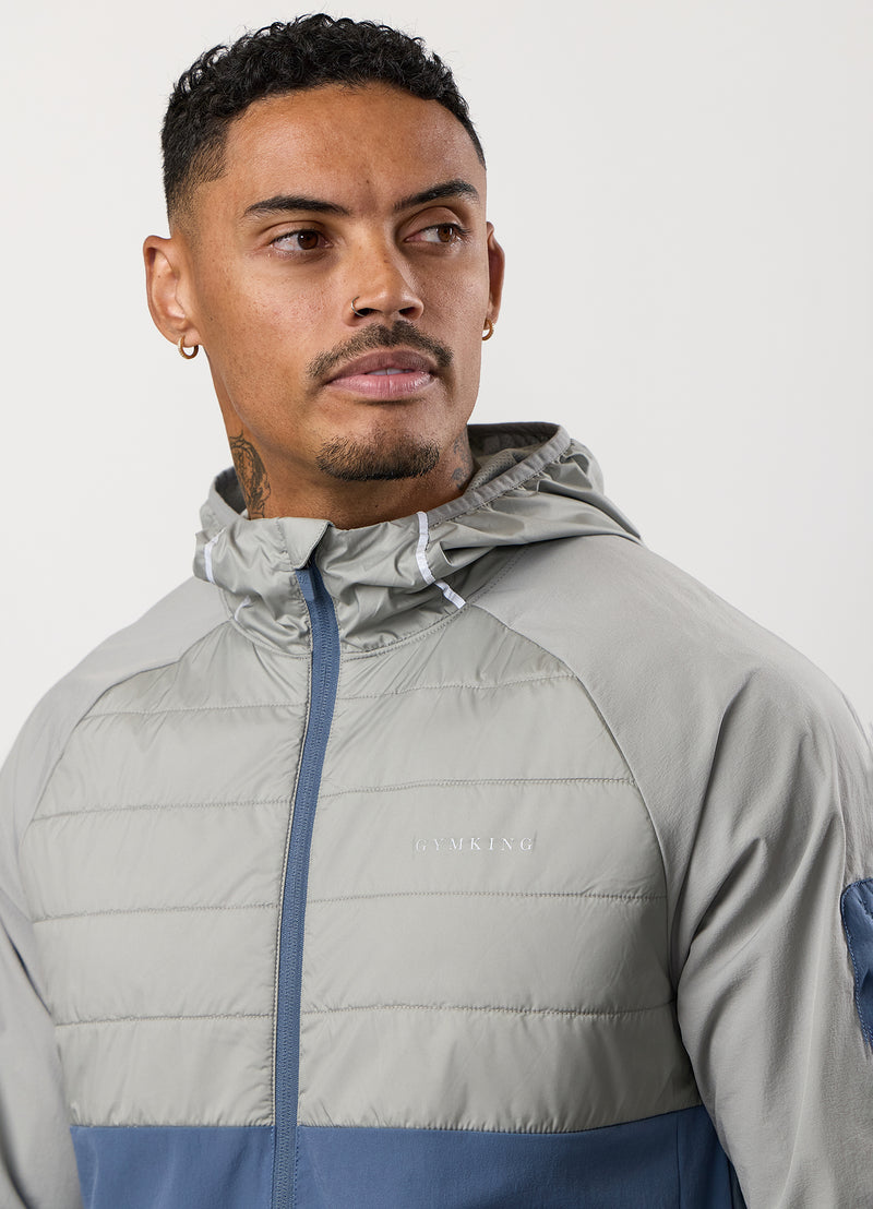 Gym King Endurance Hybrid Jacket - Urban Grey/Deep Sea Blue