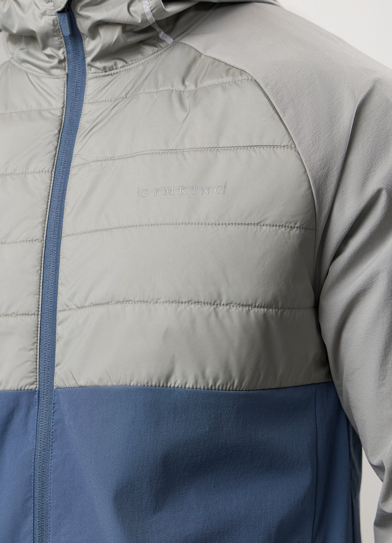 Gym King Endurance Hybrid Jacket - Urban Grey/Deep Sea Blue