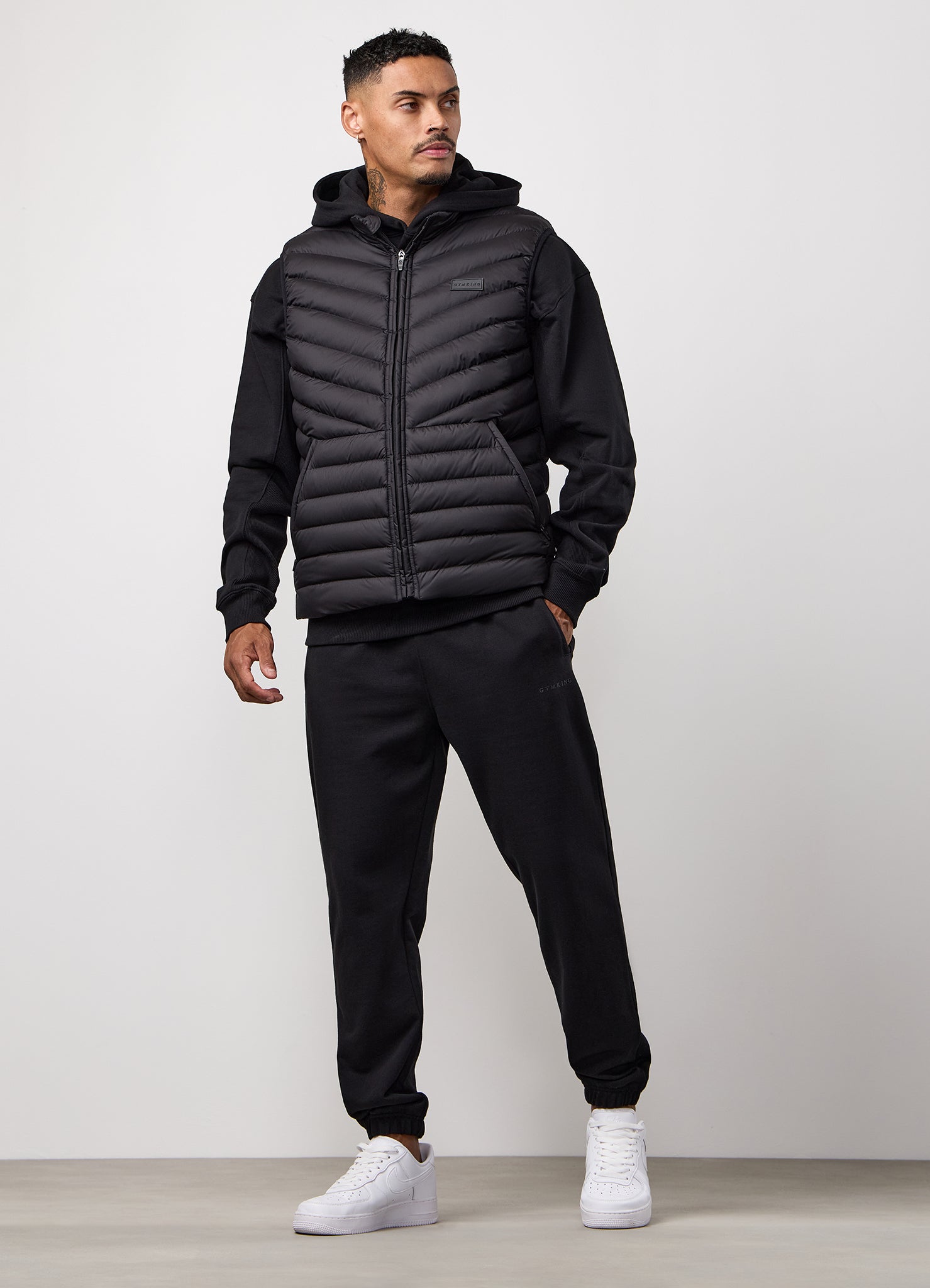 Gym King Endurance Puffer Gilet - Black