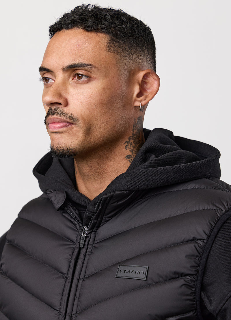 Gym King Endurance Puffer Gilet - Black