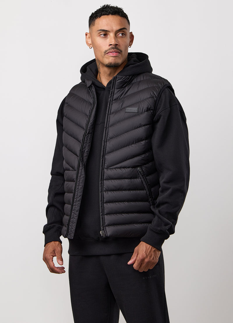 Gym King Endurance Puffer Gilet - Black