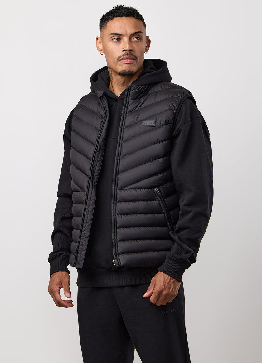 Gym King Endurance Puffer Gilet - Black