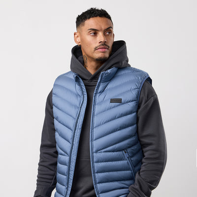 Gym King Endurance Puffer Gilet - Slate Blue