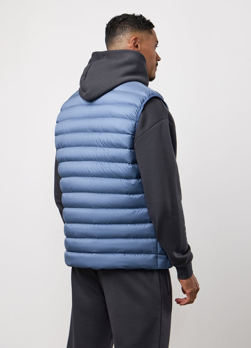 Gym King Endurance Puffer Gilet - Slate Blue