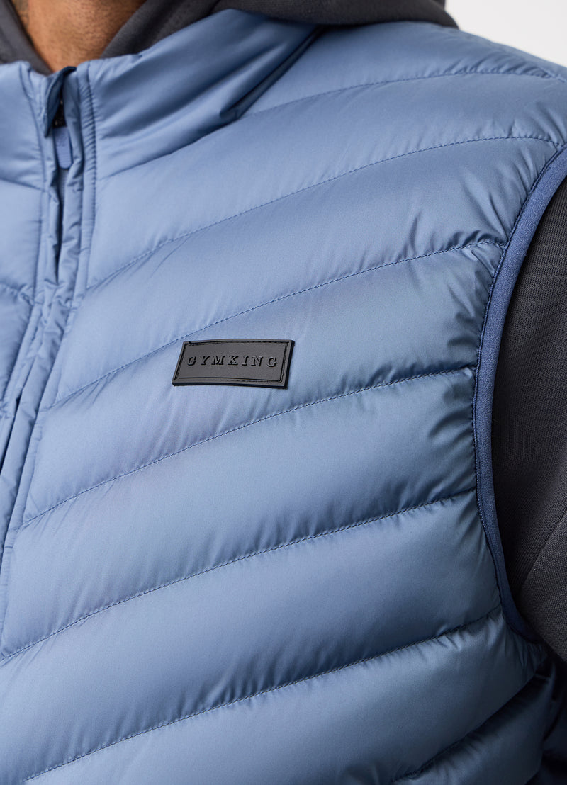 Gym King Endurance Puffer Gilet - Slate Blue