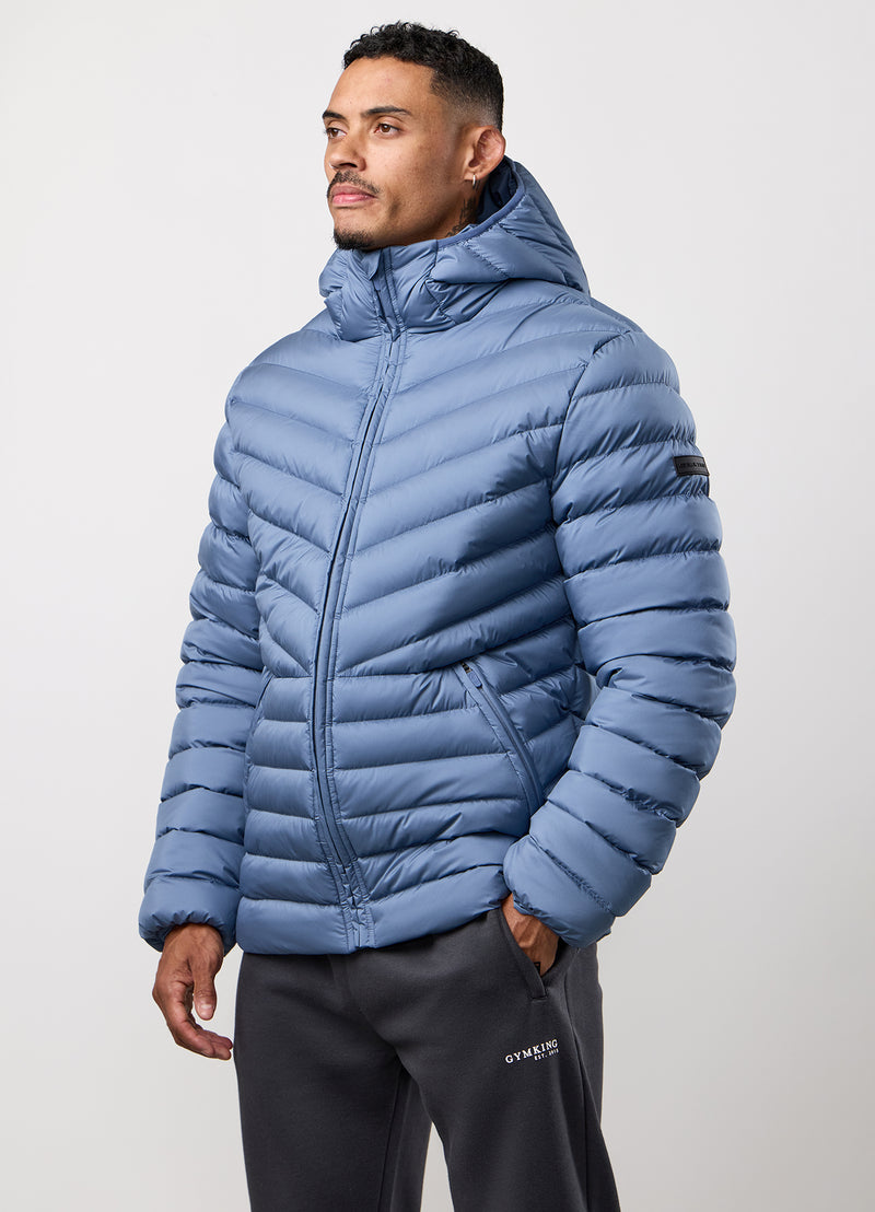 Gym King Endurance Puffer Jacket - Slate Blue