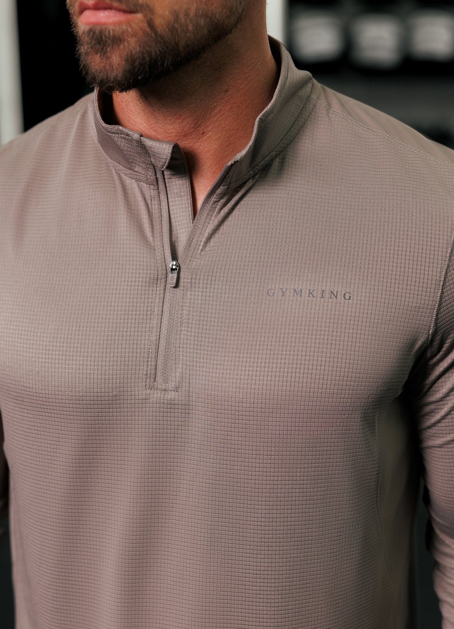 Gym King Energise 1/4 Zip - Truffle