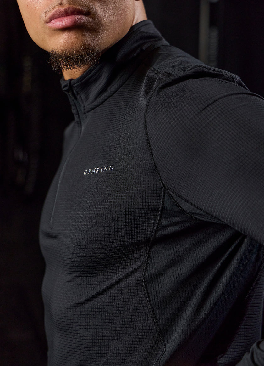 Gym King Energise 1/4 Zip - Black