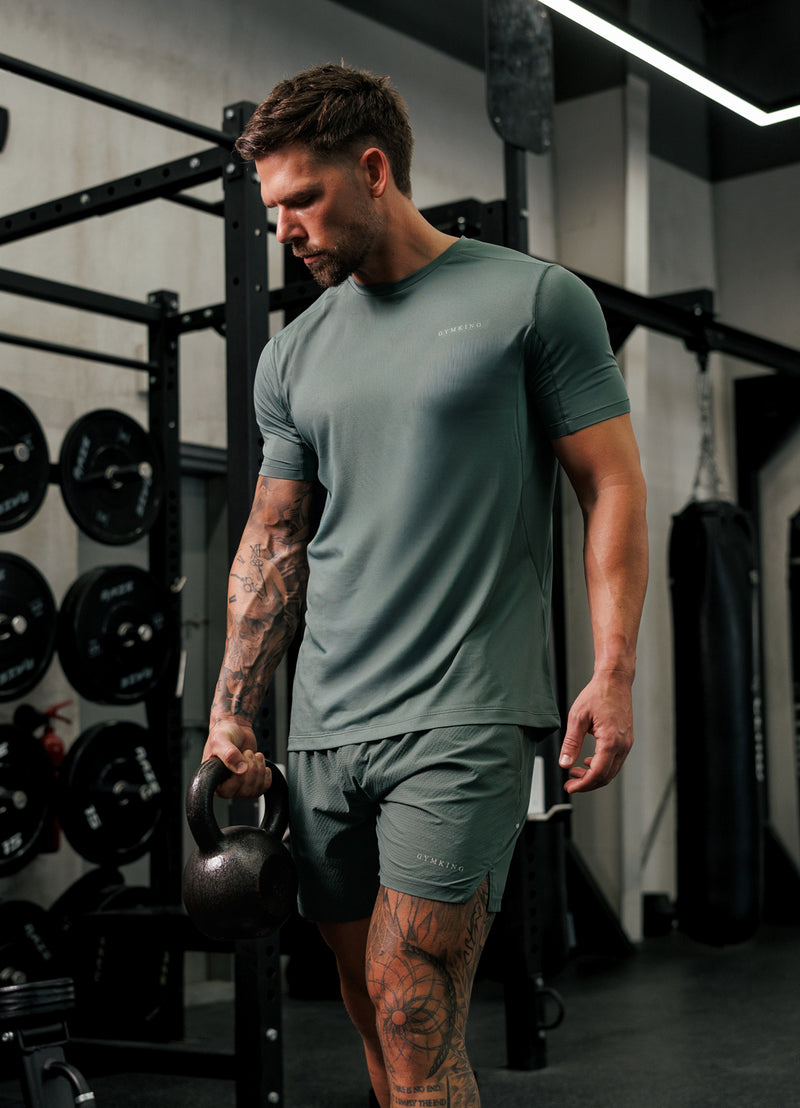 Gym King Energise Tee - Army Green