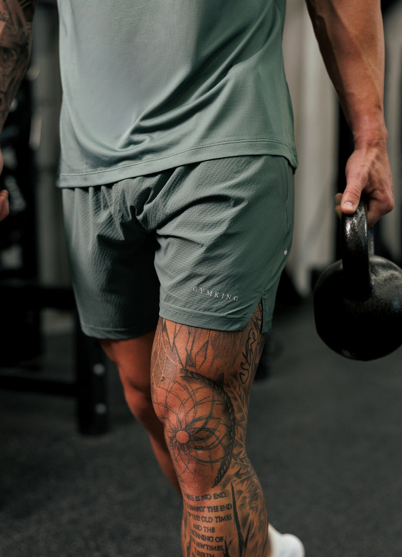 Gym King Energise 5" Short - Army Green
