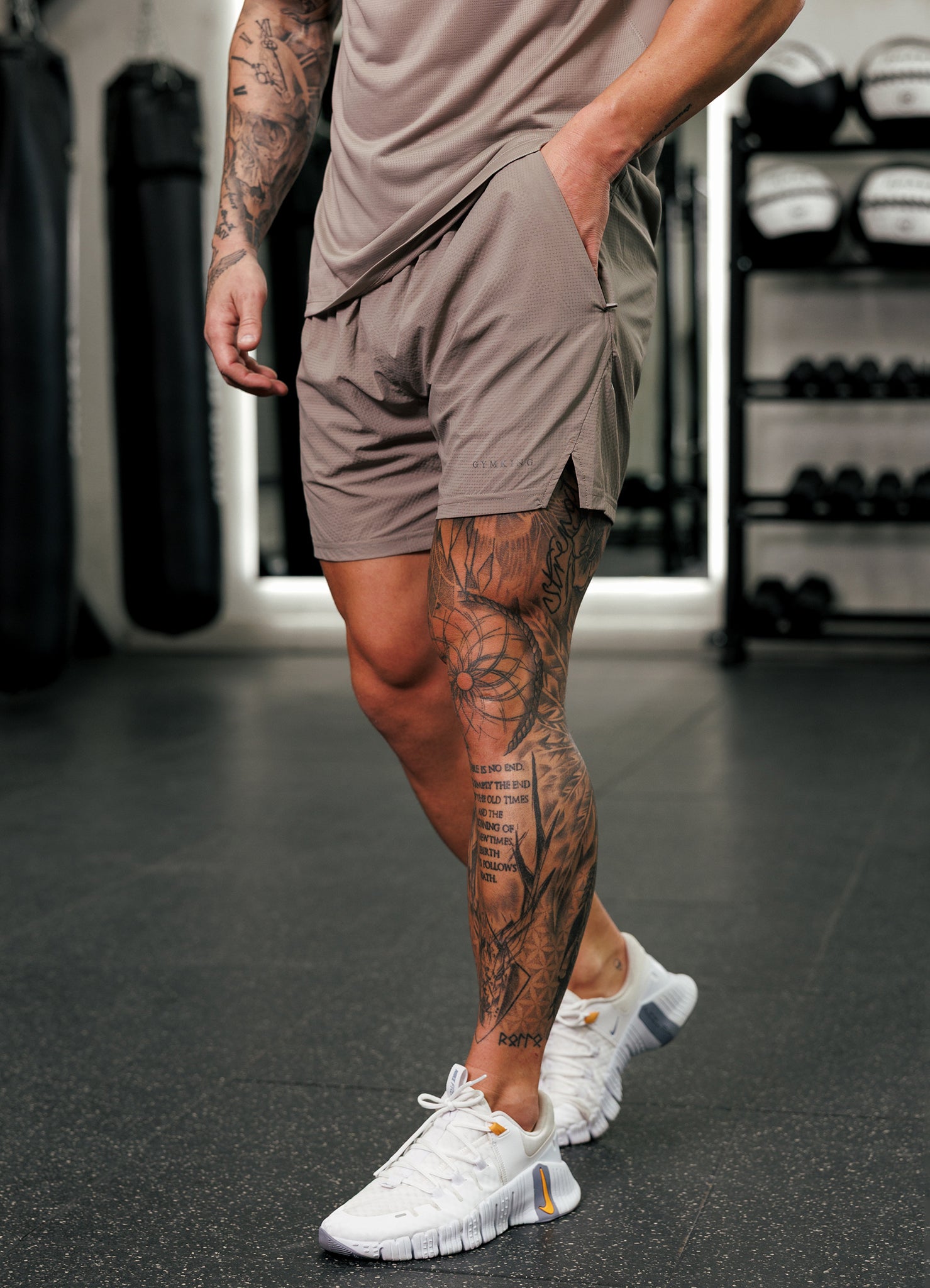 Gym King Energise 5" Short - Truffle