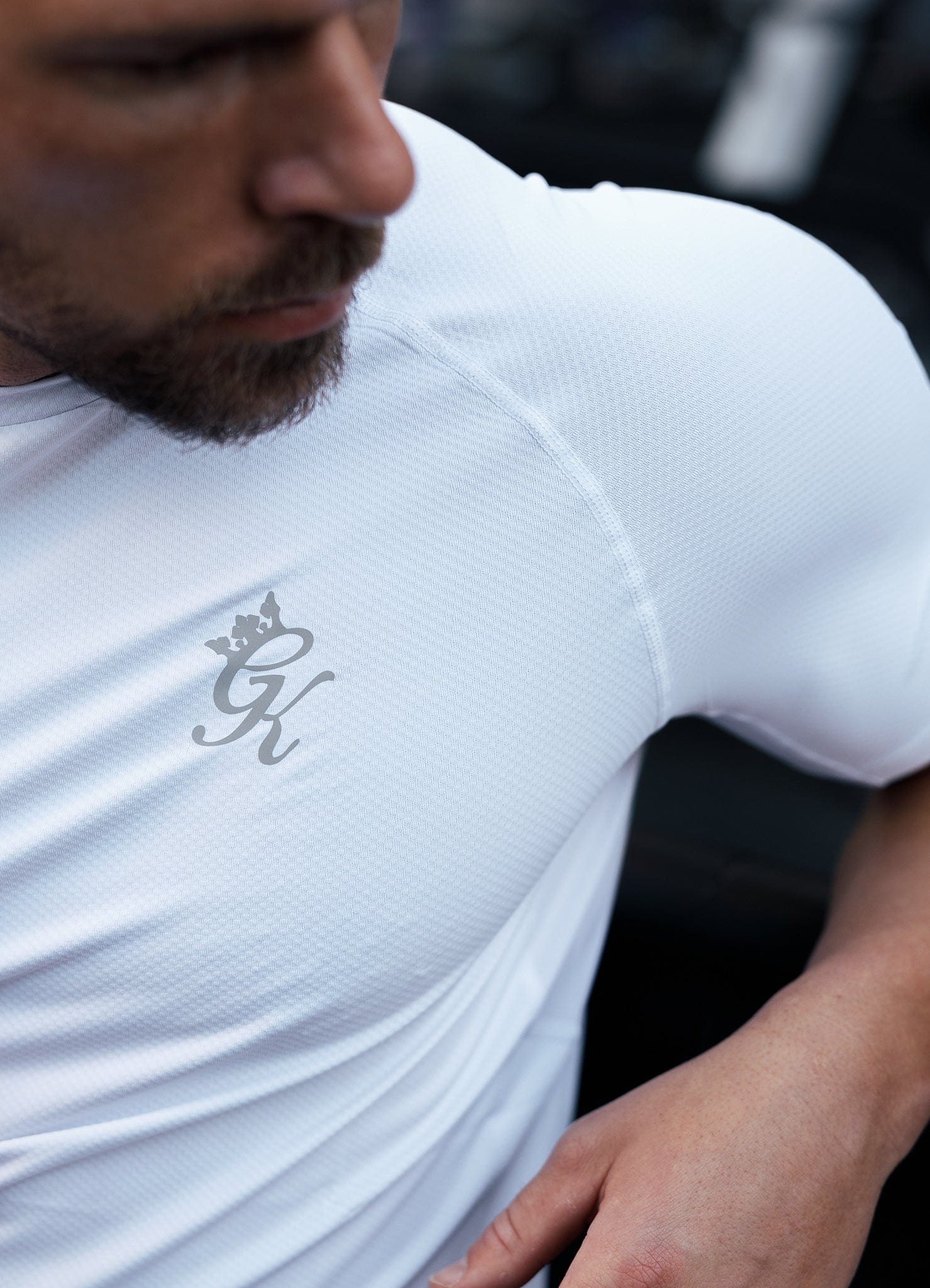 Men’s Gym King Energy Tee White lightweight gym t-shirt
