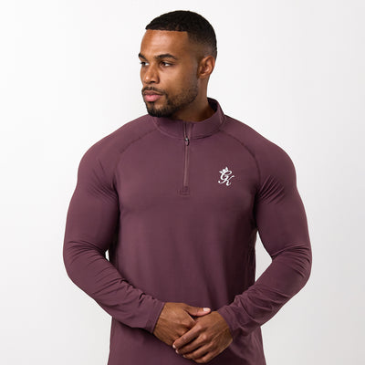 Gym King Energy 1/4 Zip Funnel - Deep Plum