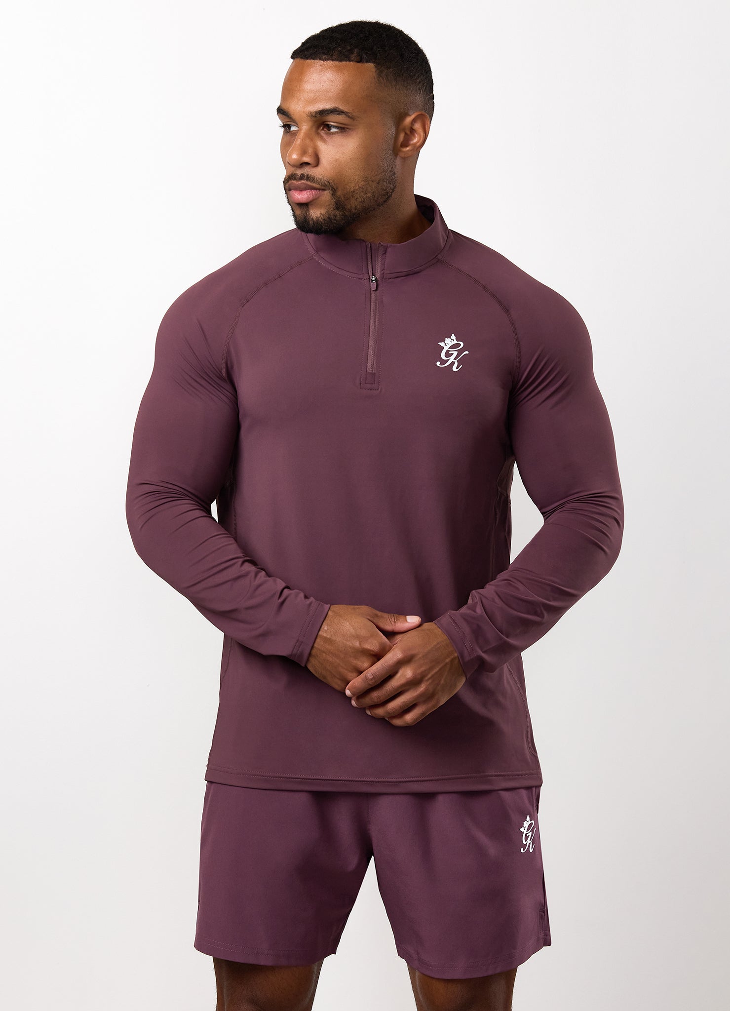 Gym King Energy 1/4 Zip Funnel - Deep Plum