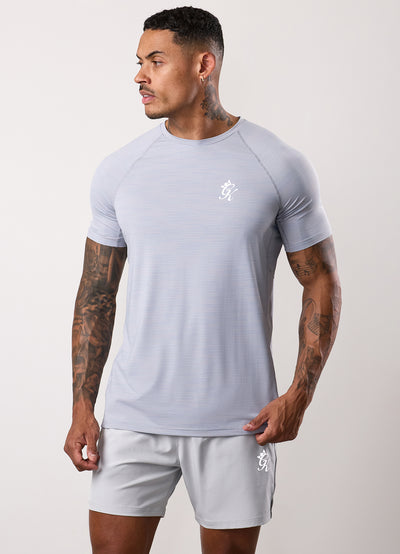 Gym King Energy Grindle Tee - Platinum Grey