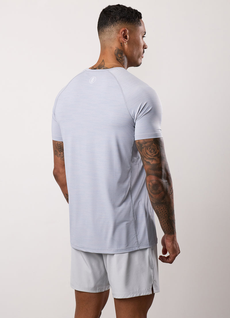 Gym King Energy Grindle Tee - Platinum Grey