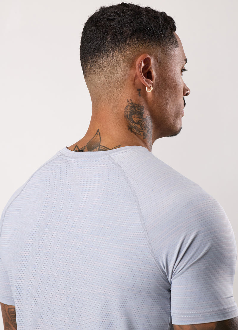 Gym King Energy Grindle Tee - Platinum Grey