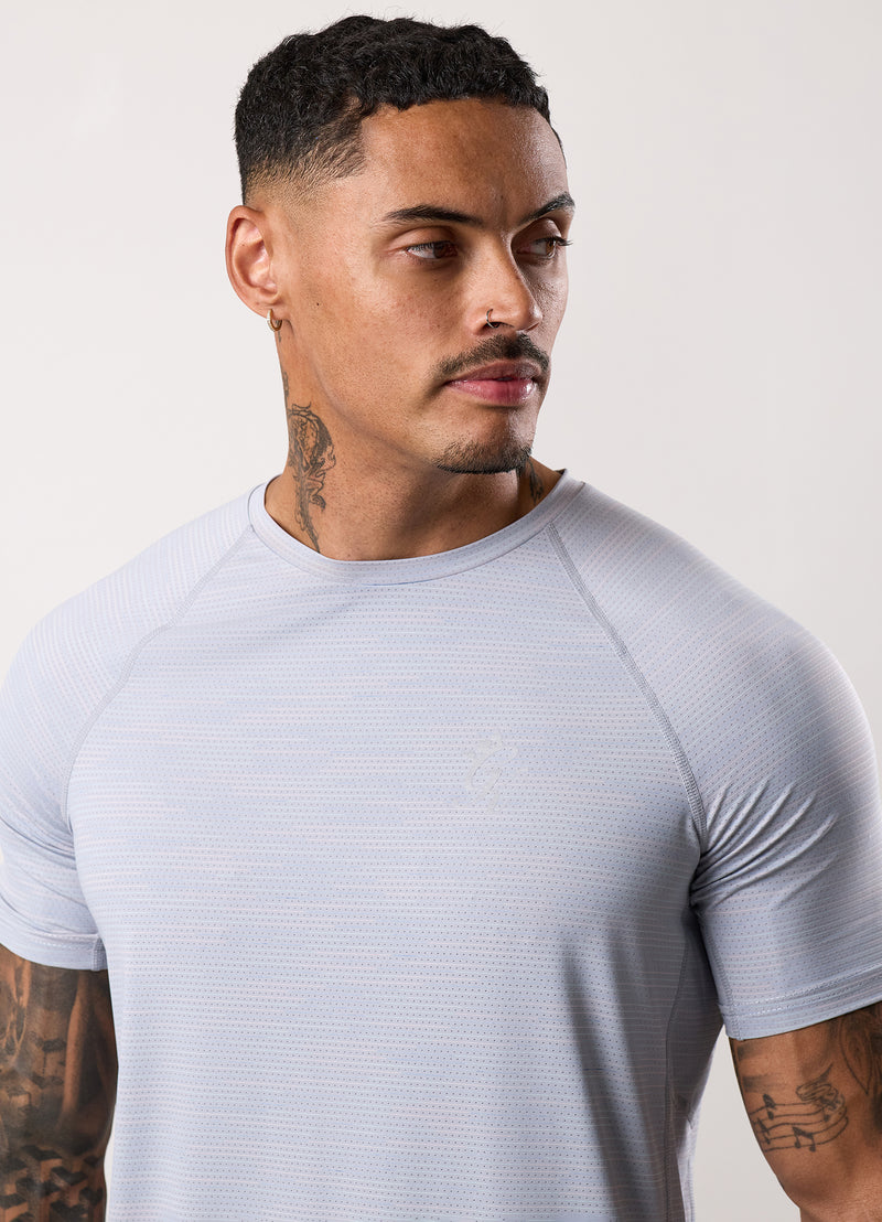 Gym King Energy Grindle Tee - Platinum Grey
