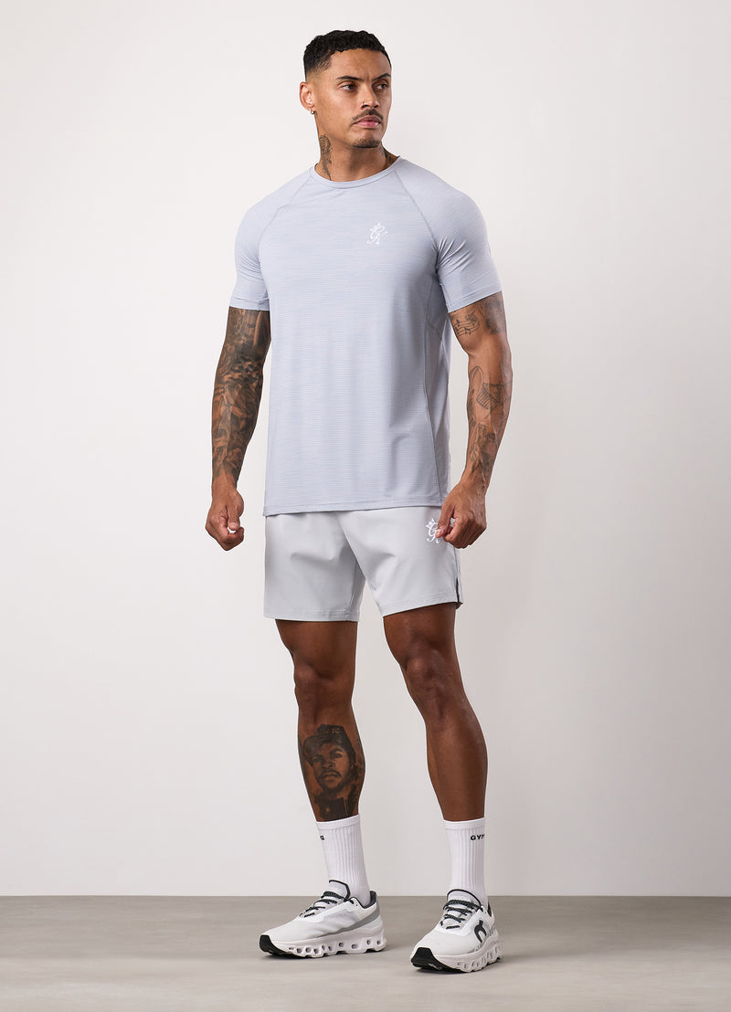 Gym King Energy Grindle Tee - Platinum Grey