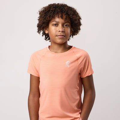 Gym King Kids Energy Grindle Tee - Sunset Coral
