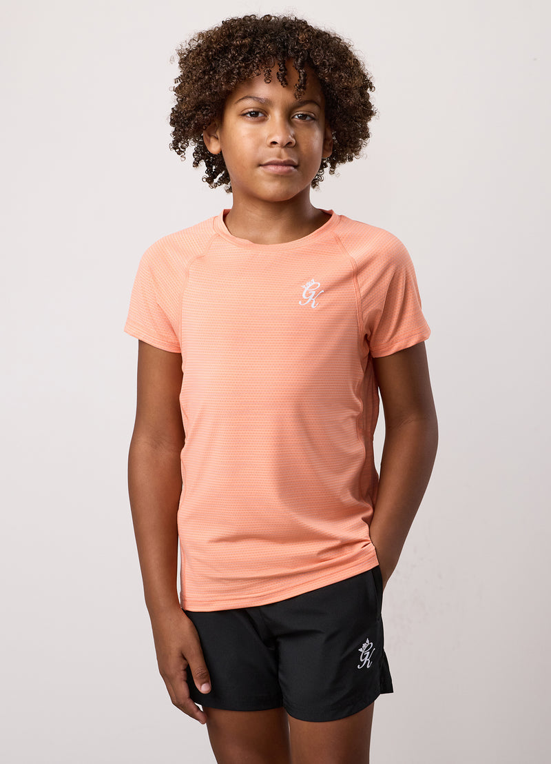 Gym King Kids Energy Grindle Tee - Sunset Coral