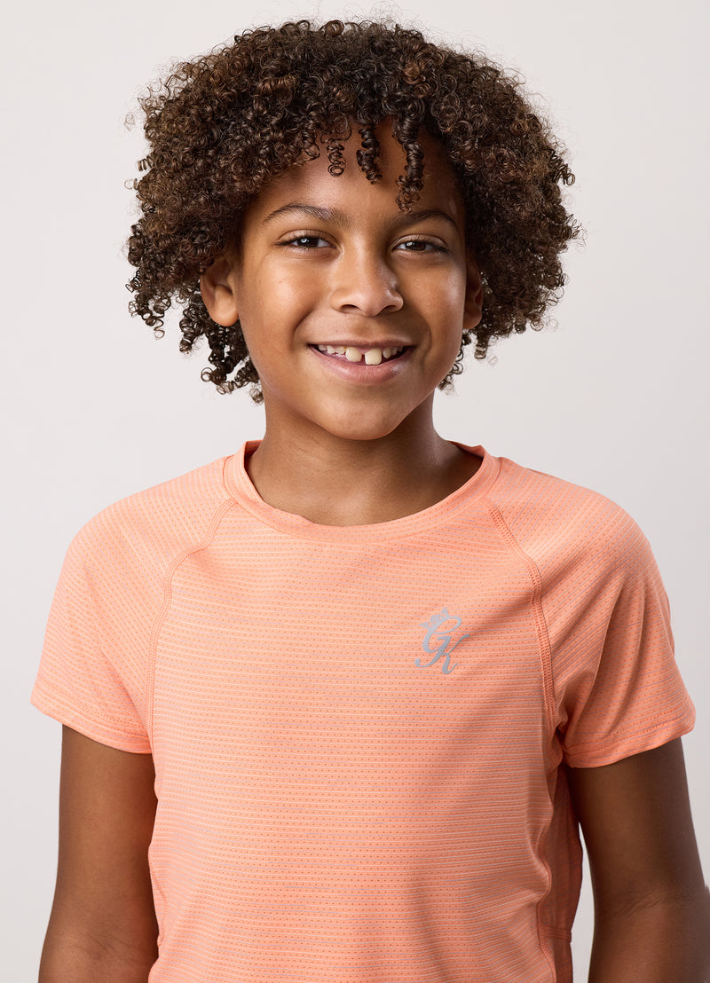 Gym King Kids Energy Grindle Tee - Sunset Coral