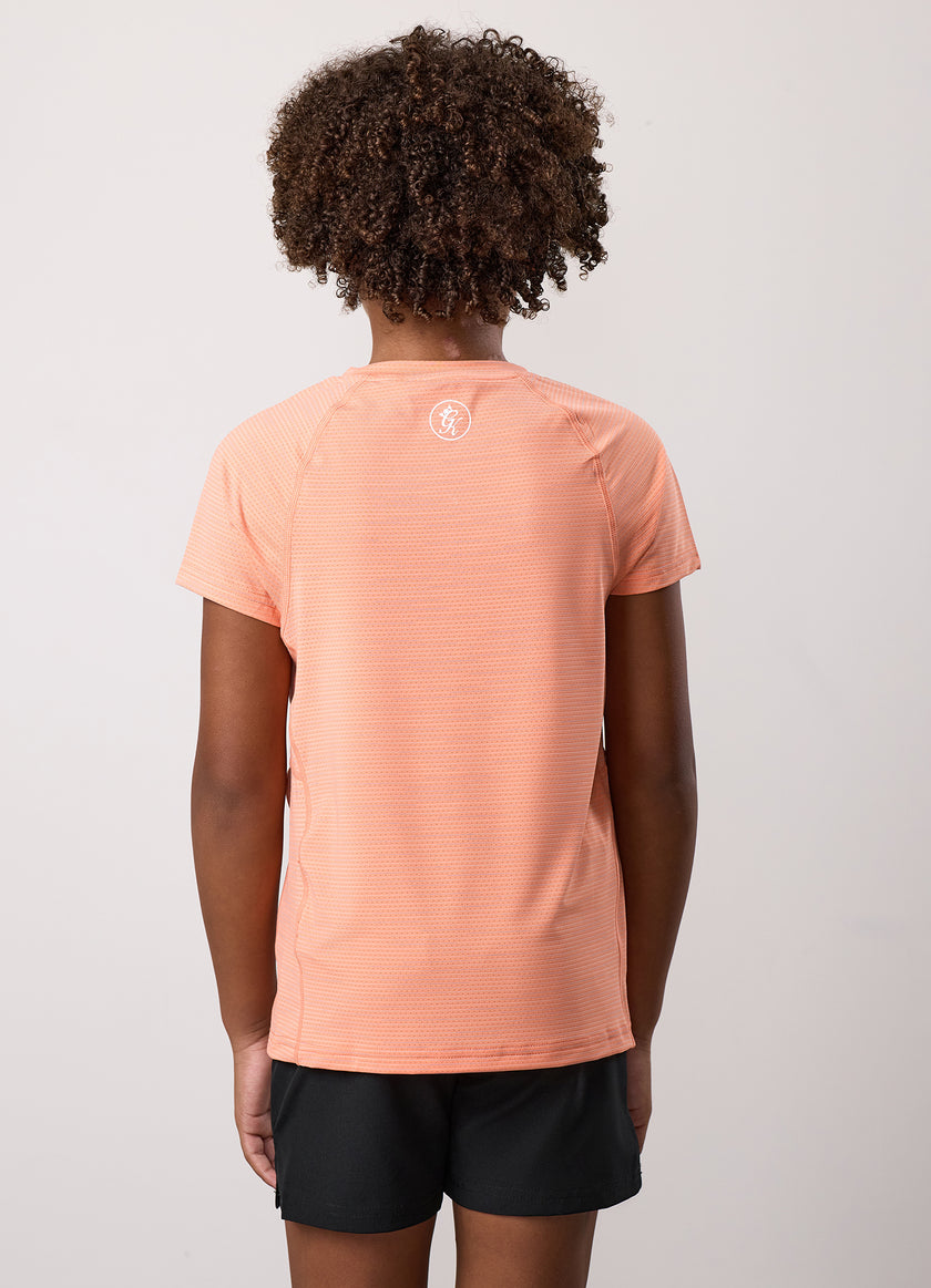 Gym King Kids Energy Grindle Tee - Sunset Coral